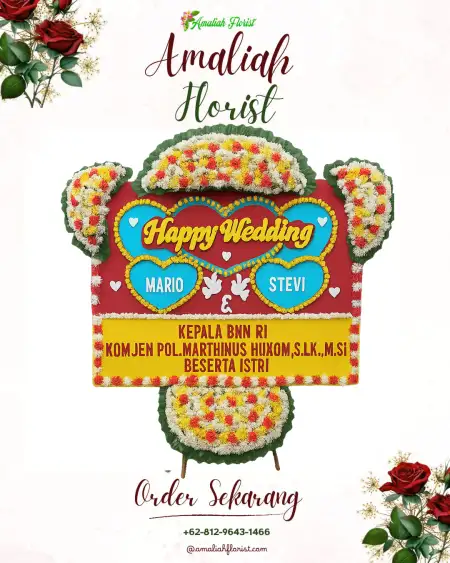 Papan Bunga Pernikahan Tanggul